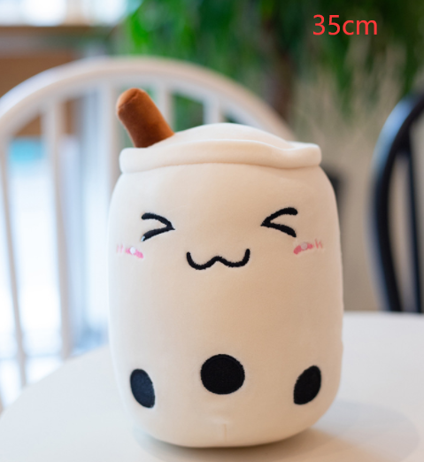 Cute Fruit Drink Plush Stuffed Soft Strawberry Milk Tea Plush Boba Tea Cup Toy Bubble Tea Pillow Cushion Kids Gift - Premium Toys & Hobbies from Eretailer365.com - Just $5.40! Shop now at Eretailer365.com