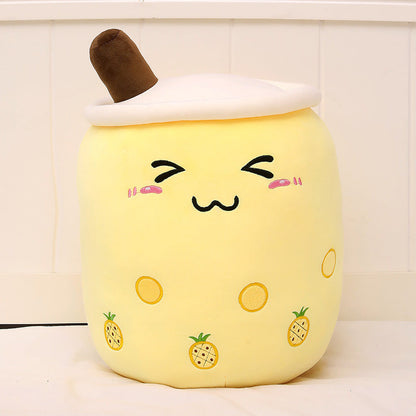 Cute Fruit Drink Plush Stuffed Soft Strawberry Milk Tea Plush Boba Tea Cup Toy Bubble Tea Pillow Cushion Kids Gift - Premium Toys & Hobbies from Eretailer365.com - Just $5.40! Shop now at Eretailer365.com