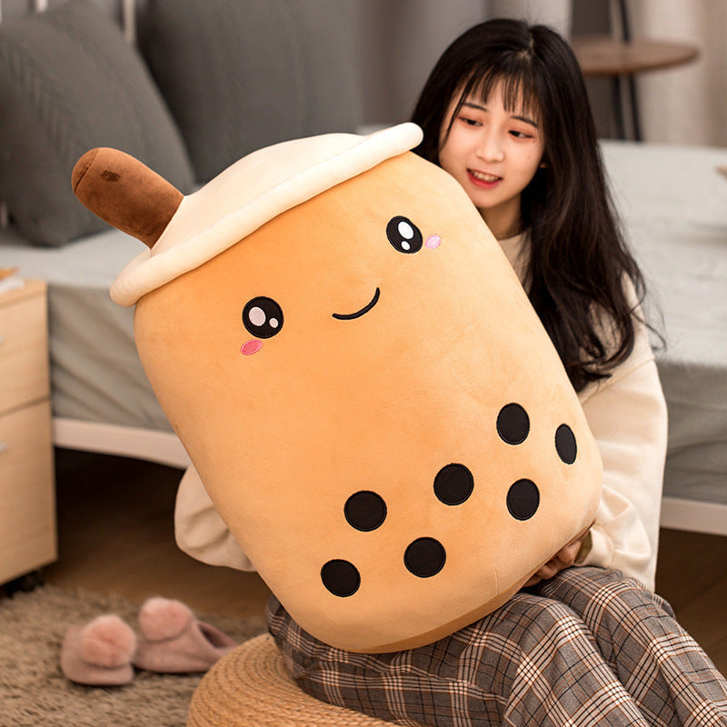 Cute Fruit Drink Plush Stuffed Soft Strawberry Milk Tea Plush Boba Tea Cup Toy Bubble Tea Pillow Cushion Kids Gift - Premium Toys & Hobbies from Eretailer365.com - Just $5.40! Shop now at Eretailer365.com