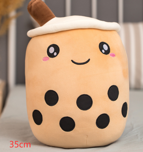 Cute Fruit Drink Plush Stuffed Soft Strawberry Milk Tea Plush Boba Tea Cup Toy Bubble Tea Pillow Cushion Kids Gift - Premium Toys & Hobbies from Eretailer365.com - Just $5.40! Shop now at Eretailer365.com