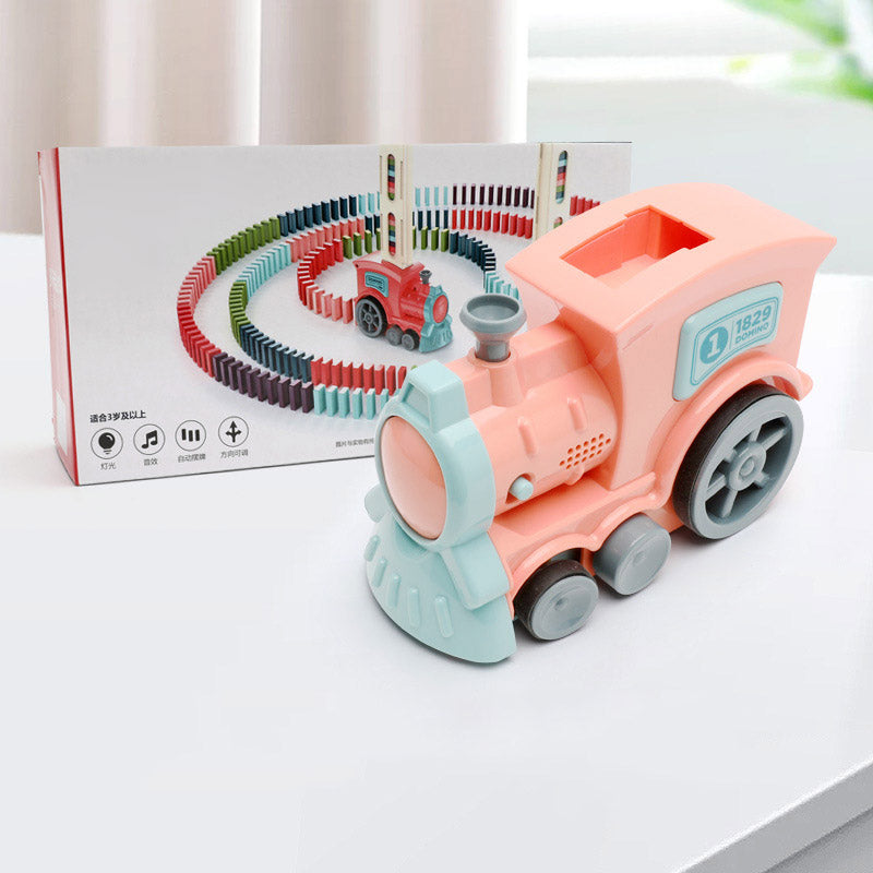 Domino Train Toys Baby Toys Car Puzzle Automatic Release Licensing Electric Building Blocks Train Toy - Premium Toys & Hobbies from Eretailer365.com - Just $3.91! Shop now at Eretailer365.com