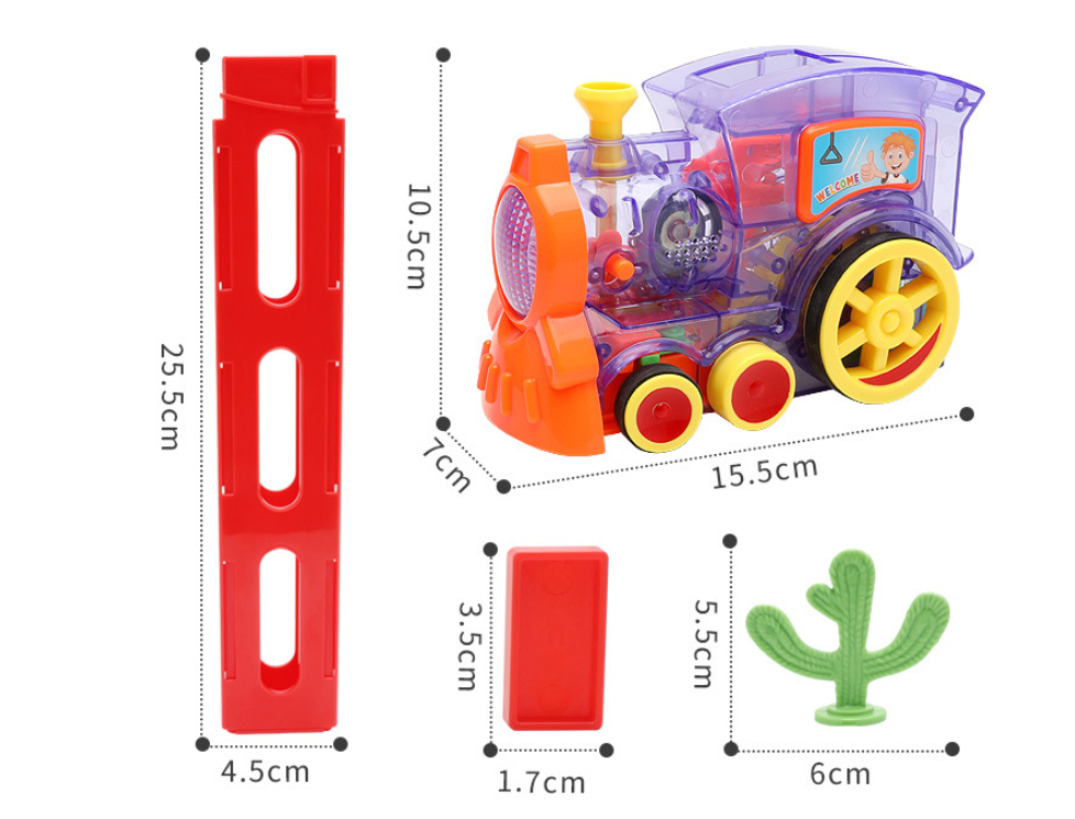 Domino Train Toys Baby Toys Car Puzzle Automatic Release Licensing Electric Building Blocks Train Toy - Premium Toys & Hobbies from Eretailer365.com - Just $3.91! Shop now at Eretailer365.com