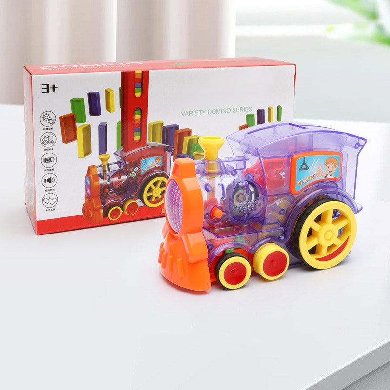 Domino Train Toys Baby Toys Car Puzzle Automatic Release Licensing Electric Building Blocks Train Toy - Premium Toys & Hobbies from Eretailer365.com - Just $3.91! Shop now at Eretailer365.com