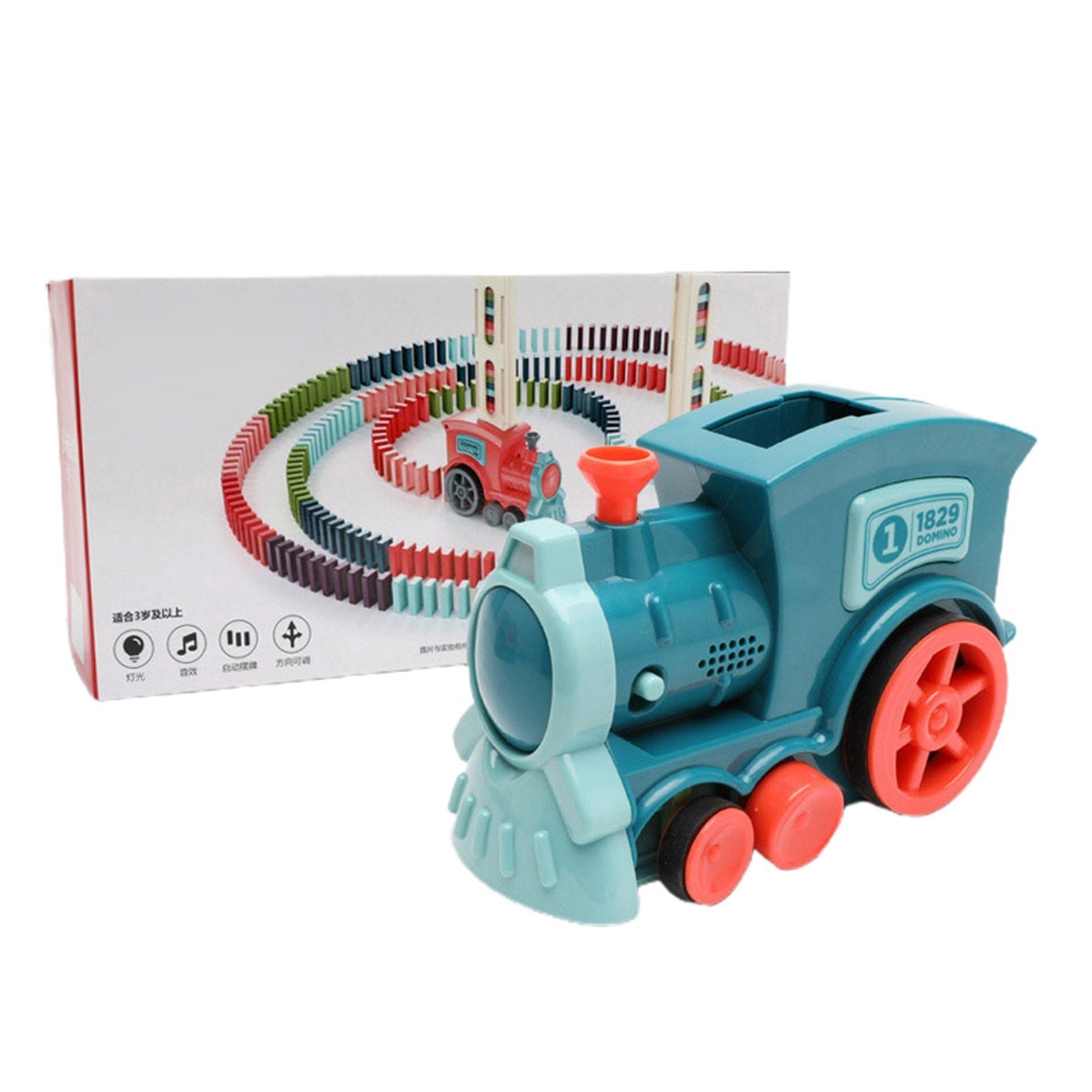 Domino Train Toys Baby Toys Car Puzzle Automatic Release Licensing Electric Building Blocks Train Toy - Premium Toys & Hobbies from Eretailer365.com - Just $3.91! Shop now at Eretailer365.com