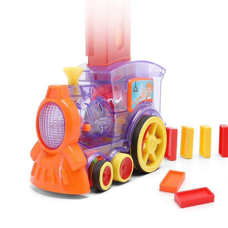 Domino Train Toys Baby Toys Car Puzzle Automatic Release Licensing Electric Building Blocks Train Toy - Premium Toys & Hobbies from Eretailer365.com - Just $3.91! Shop now at Eretailer365.com