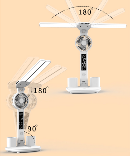 Double Head Lighting LED Fan Rechargeable Table Lamp Eye Protection - Premium Consumer Electronics from Eretailer365.com - Just $3.75! Shop now at Eretailer365.com