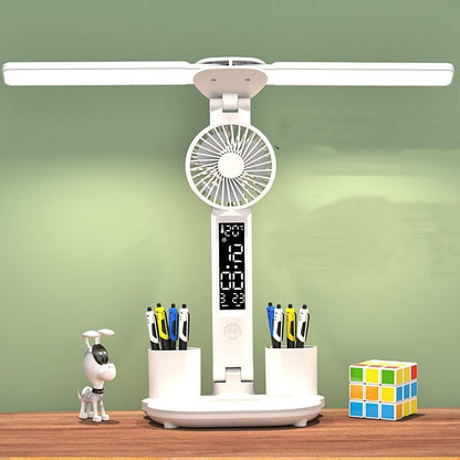 Double Head Lighting LED Fan Rechargeable Table Lamp Eye Protection - Premium Consumer Electronics from Eretailer365.com - Just $3.75! Shop now at Eretailer365.com