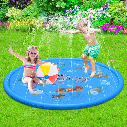 Durable Children's Water Spray Pool Mat Splash Sprinkle Play Pad Mat - Premium Toys & Hobbies from Eretailer365.com - Just $5.26! Shop now at Eretailer365.com