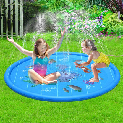 Durable Children's Water Spray Pool Mat Splash Sprinkle Play Pad Mat - Premium Toys & Hobbies from Eretailer365.com - Just $5.26! Shop now at Eretailer365.com