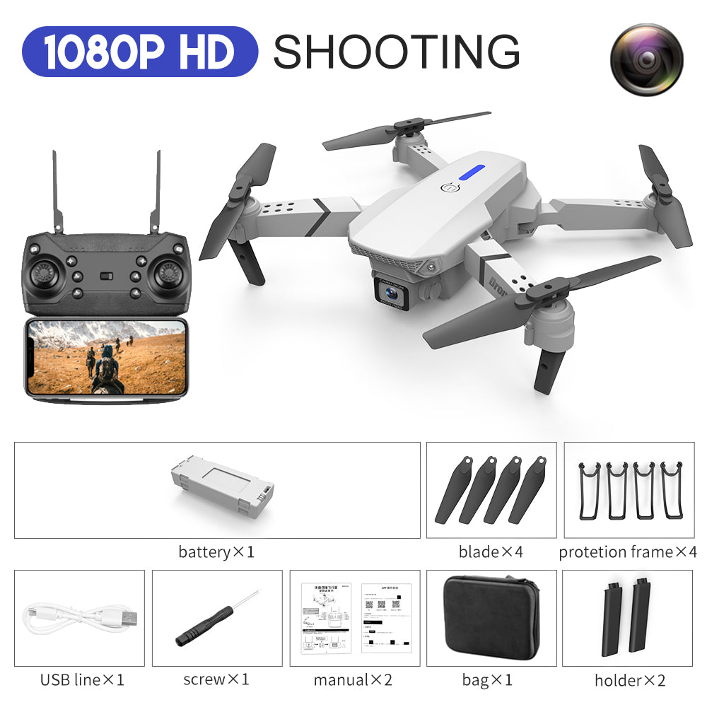 E88 Drone Aerial Photography HD 4K Dual Camera Remote Control Airplane Toy - Premium Consumer Electronics from Eretailer365.com - Just $76.56! Shop now at Eretailer365.com