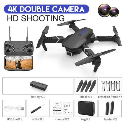 E88 Drone Aerial Photography HD 4K Dual Camera Remote Control Airplane Toy - Premium Consumer Electronics from Eretailer365.com - Just $76.56! Shop now at Eretailer365.com