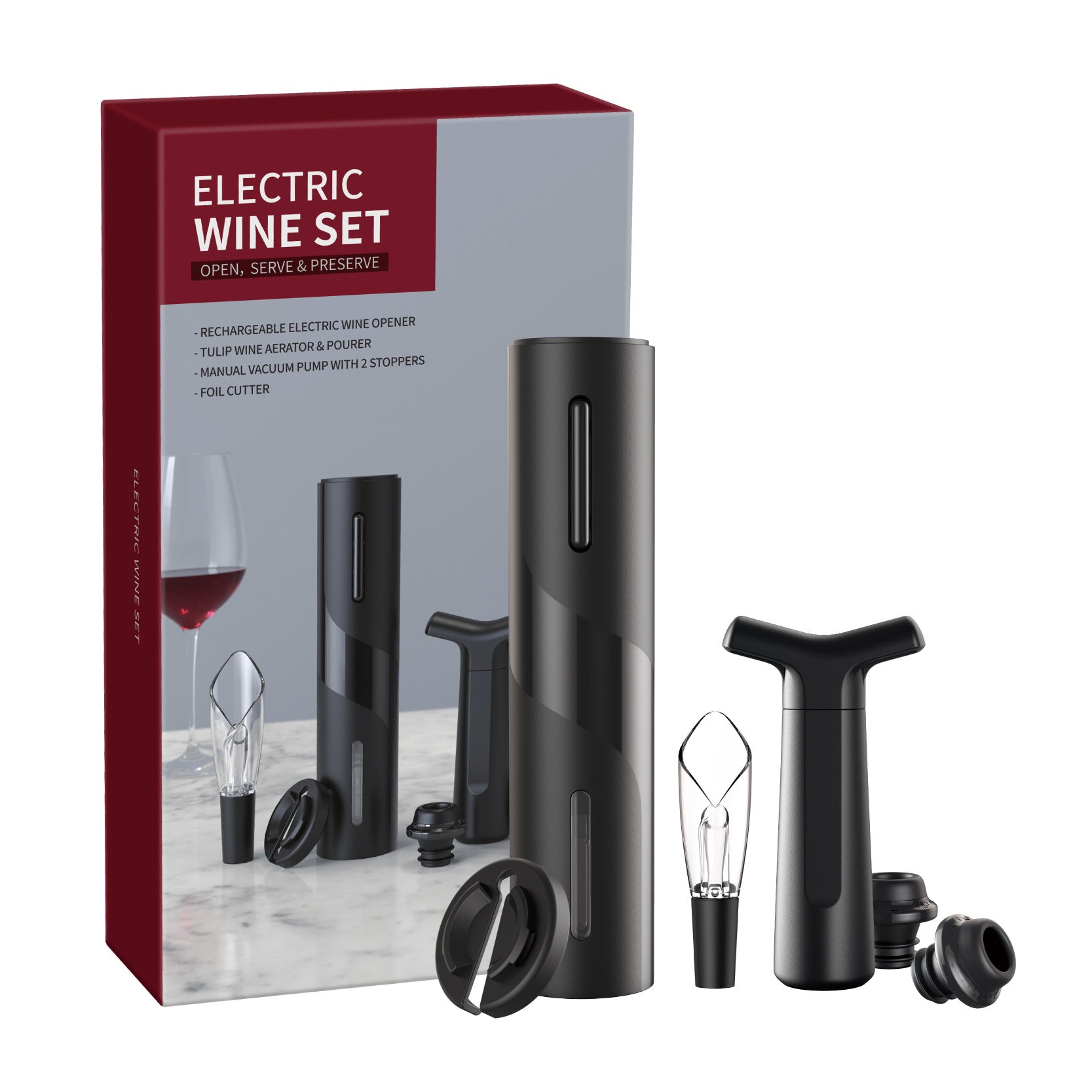 Electronic Bottle Opener Qier Plastic USB Rechargeable Wine Electric Electronic Bottle Opener - Premium 0 from Eretailer365.com - Just $17.58! Shop now at Eretailer365.com