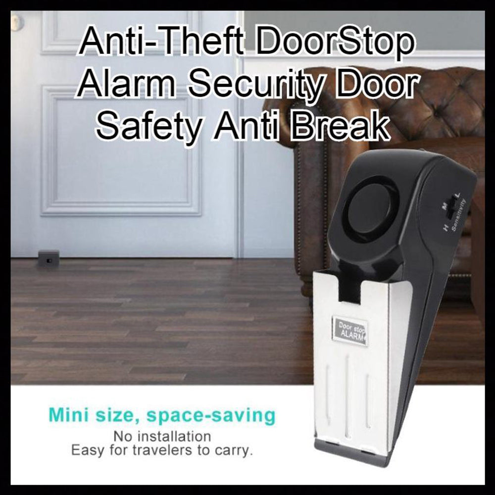 Electronic Burglar Alarm Intelligent Home Security Wedge Door Stop Alarm System Device Hotel Intruder Alert Detection - Premium 0 from Eretailer365.com - Just $9.51! Shop now at Eretailer365.com