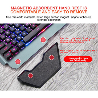 ErgonomicWired Gaming Keyboard with RGB Backlight Phone Holder - Premium 0 from Eretailer365.com - Just $39.97! Shop now at Eretailer365.com