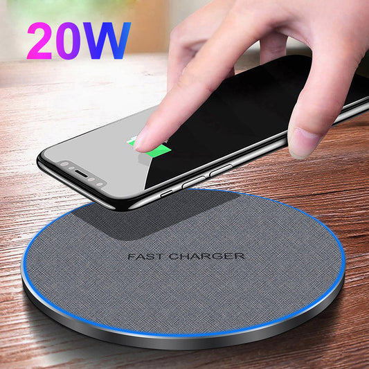 Fabric Disc Wireless Charger 20W Fast Charge - Premium Toys & Hobbies from Eretailer365.com - Just $25.08! Shop now at Eretailer365.com