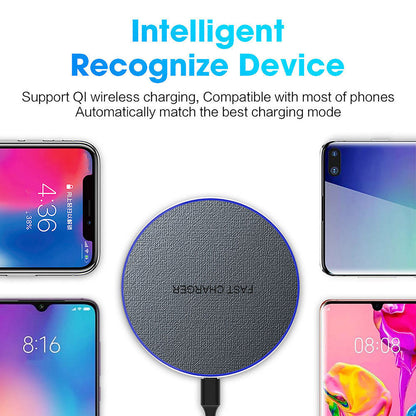 Fabric Disc Wireless Charger 20W Fast Charge - Premium Toys & Hobbies from Eretailer365.com - Just $25.08! Shop now at Eretailer365.com