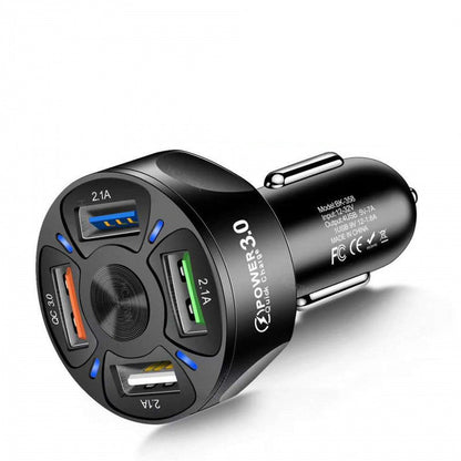 Fast Charge Car Charger One For Four Car Mobile Phone Charger Car Charger - Premium Consumer Electronics from Eretailer365.com - Just $5.04! Shop now at Eretailer365.com