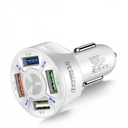 Fast Charge Car Charger One For Four Car Mobile Phone Charger Car Charger - Premium Consumer Electronics from Eretailer365.com - Just $5.04! Shop now at Eretailer365.com