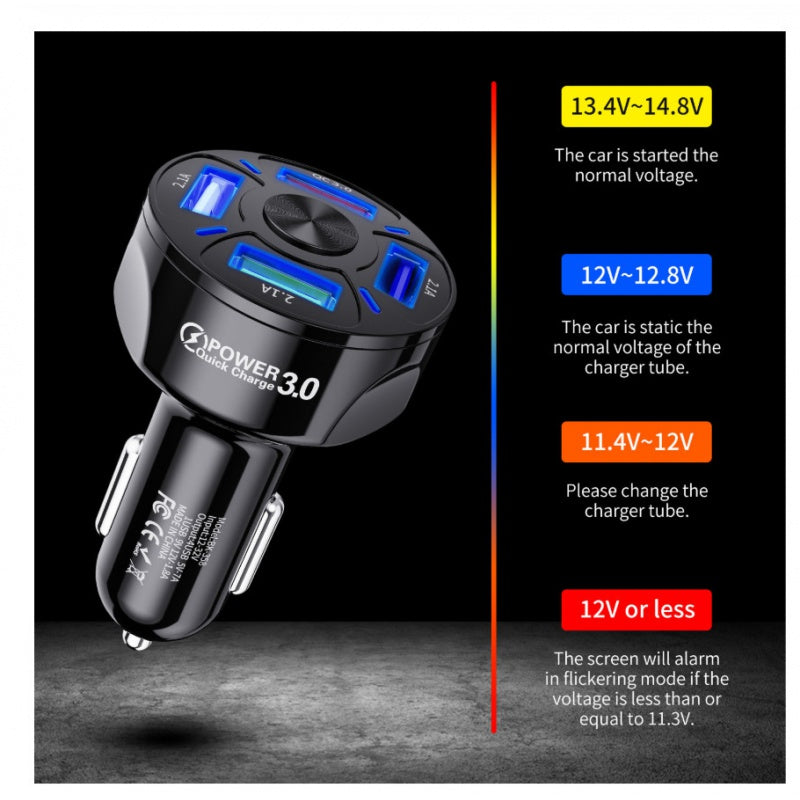 Fast Charge Car Charger One For Four Car Mobile Phone Charger Car Charger - Premium Consumer Electronics from Eretailer365.com - Just $5.04! Shop now at Eretailer365.com