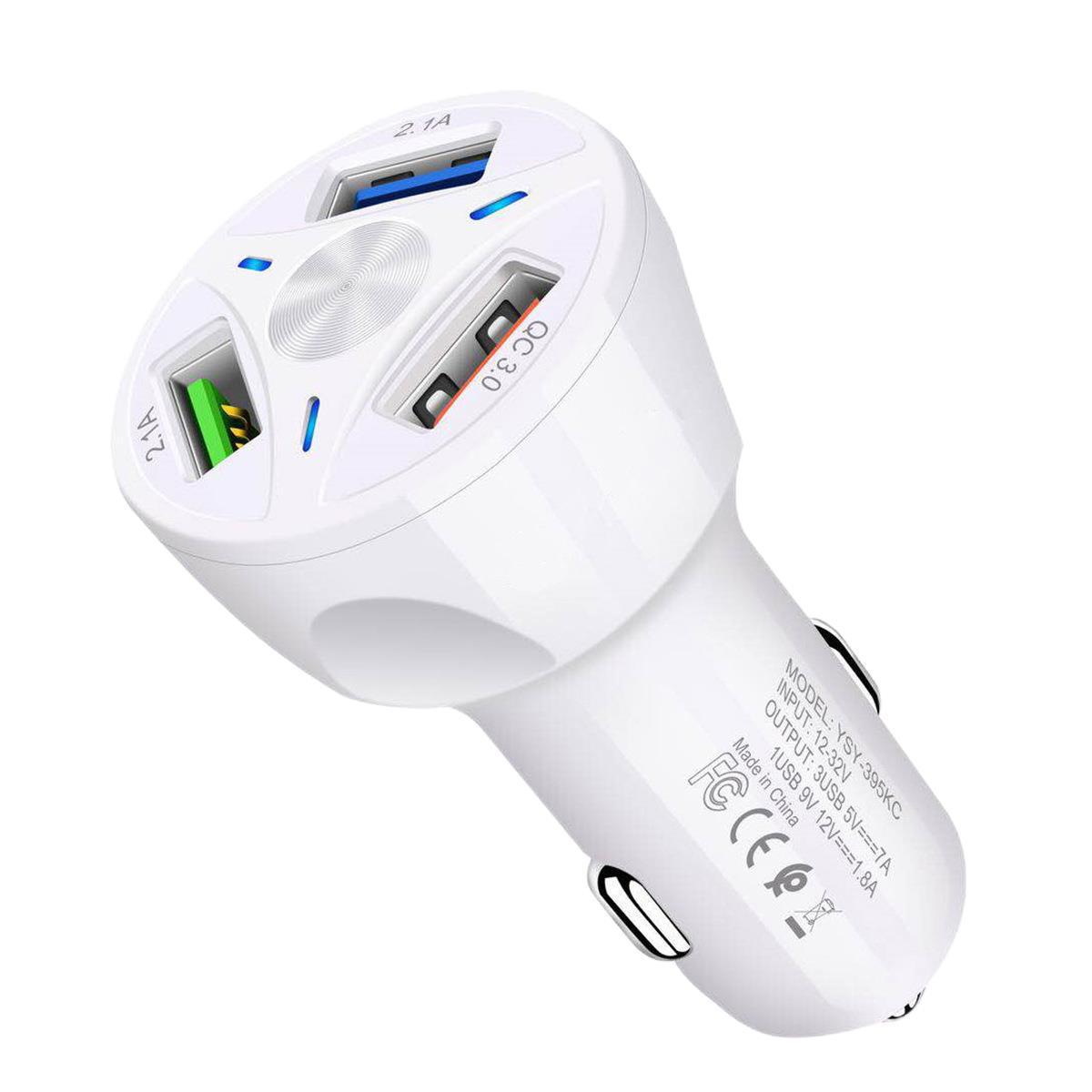 Fast Charge Car Charger One For Four Car Mobile Phone Charger Car Charger - Premium Consumer Electronics from Eretailer365.com - Just $5.04! Shop now at Eretailer365.com