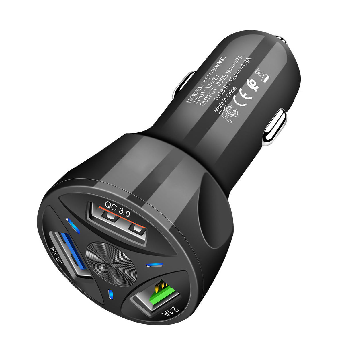 Fast Charge Car Charger One For Four Car Mobile Phone Charger Car Charger - Premium Consumer Electronics from Eretailer365.com - Just $5.04! Shop now at Eretailer365.com