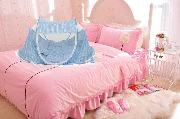 Foldable  Baby Bed Net With Pillow Net 2pieces Set - Premium Toys & Hobbies from Eretailer365.com - Just $21.04! Shop now at Eretailer365.com