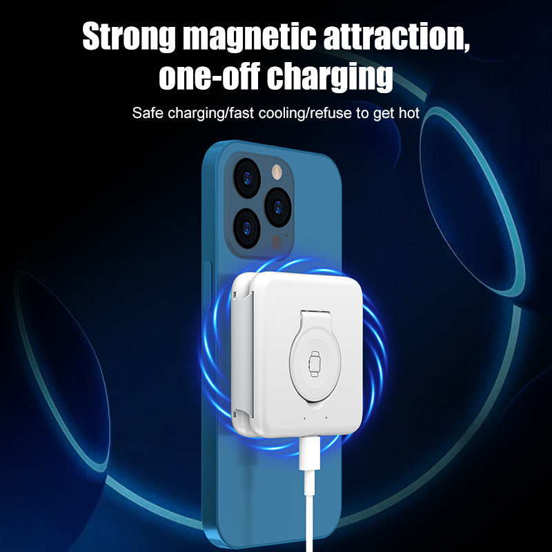 Folding Magnetic Suction Wireless Charger 3-in-1 - Premium Toys & Hobbies from Eretailer365.com - Just $60.20! Shop now at Eretailer365.com