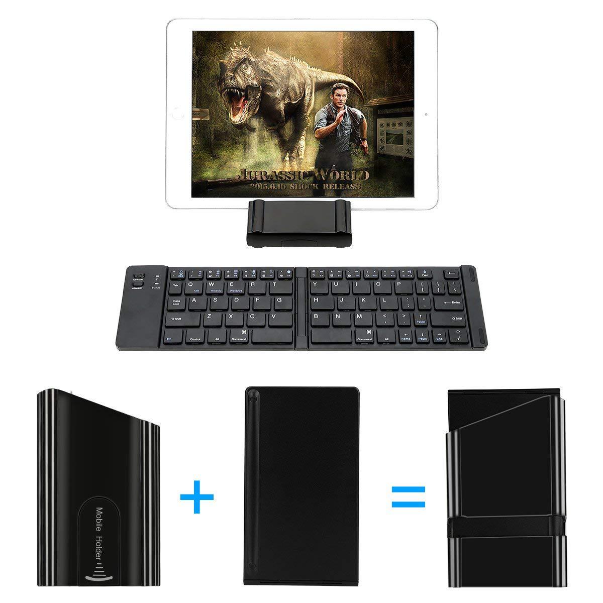 Folding Metal Bluetooth Foldable Keyboard Mini Bluetooth Wireless - Premium Consumer Electronics from Eretailer365.com - Just $35.92! Shop now at Eretailer365.com