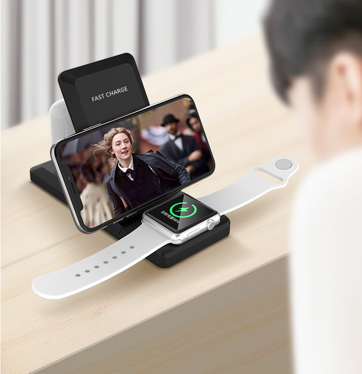 Folding three-in-one multifunctional wireless charger - Premium Toys & Hobbies from Eretailer365.com - Just $45.32! Shop now at Eretailer365.com