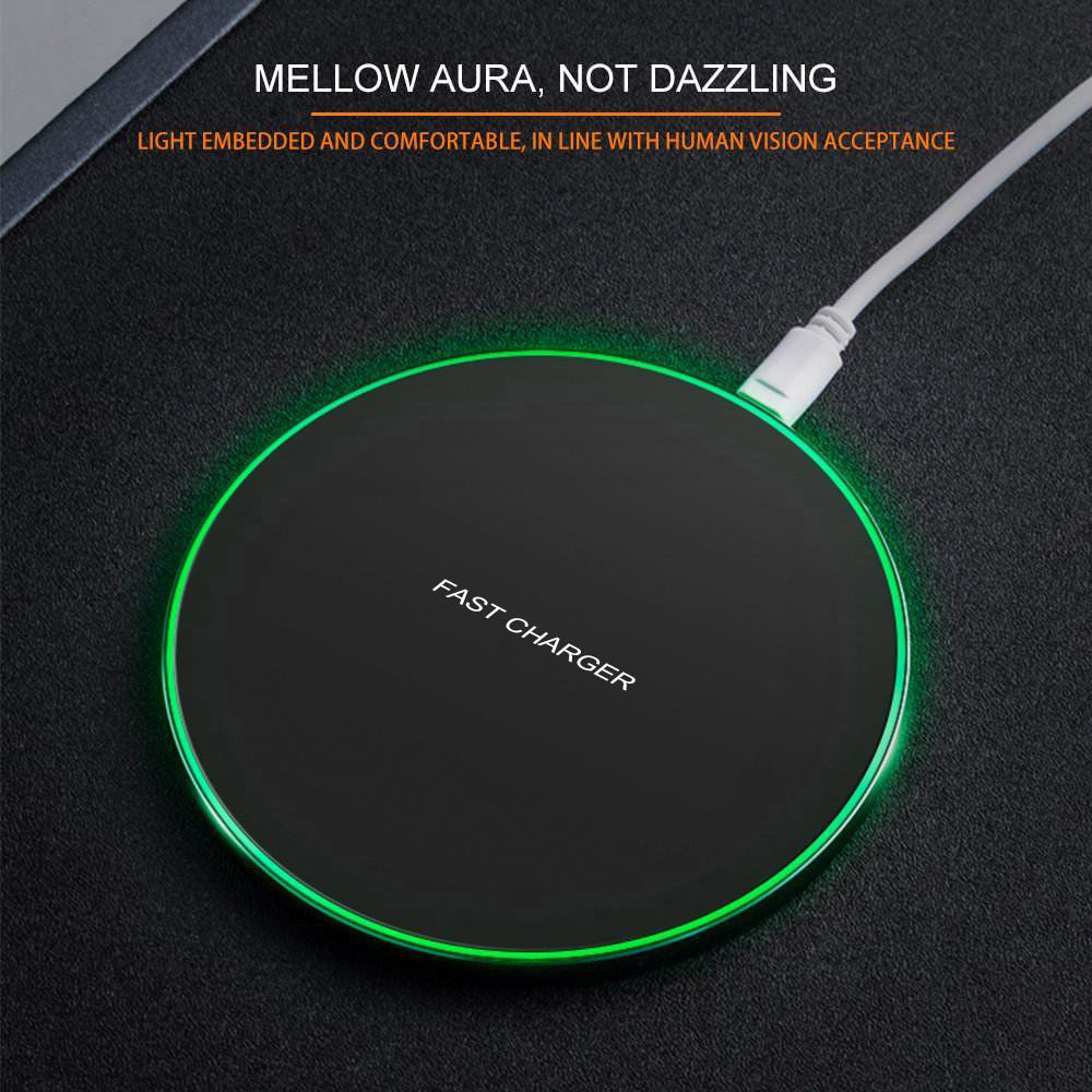 Frosted Wireless Charger 10W Mirror - Premium Toys & Hobbies from Eretailer365.com - Just $9.60! Shop now at Eretailer365.com