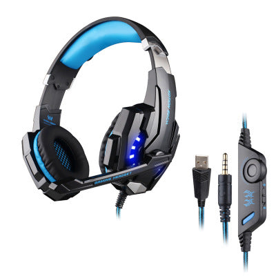 G9000 Headphones Gaming Headset with Microphone 3.5+USB Single Hole Headset for PS4 - Premium 0 from Eretailer365.com - Just $34.41! Shop now at Eretailer365.com