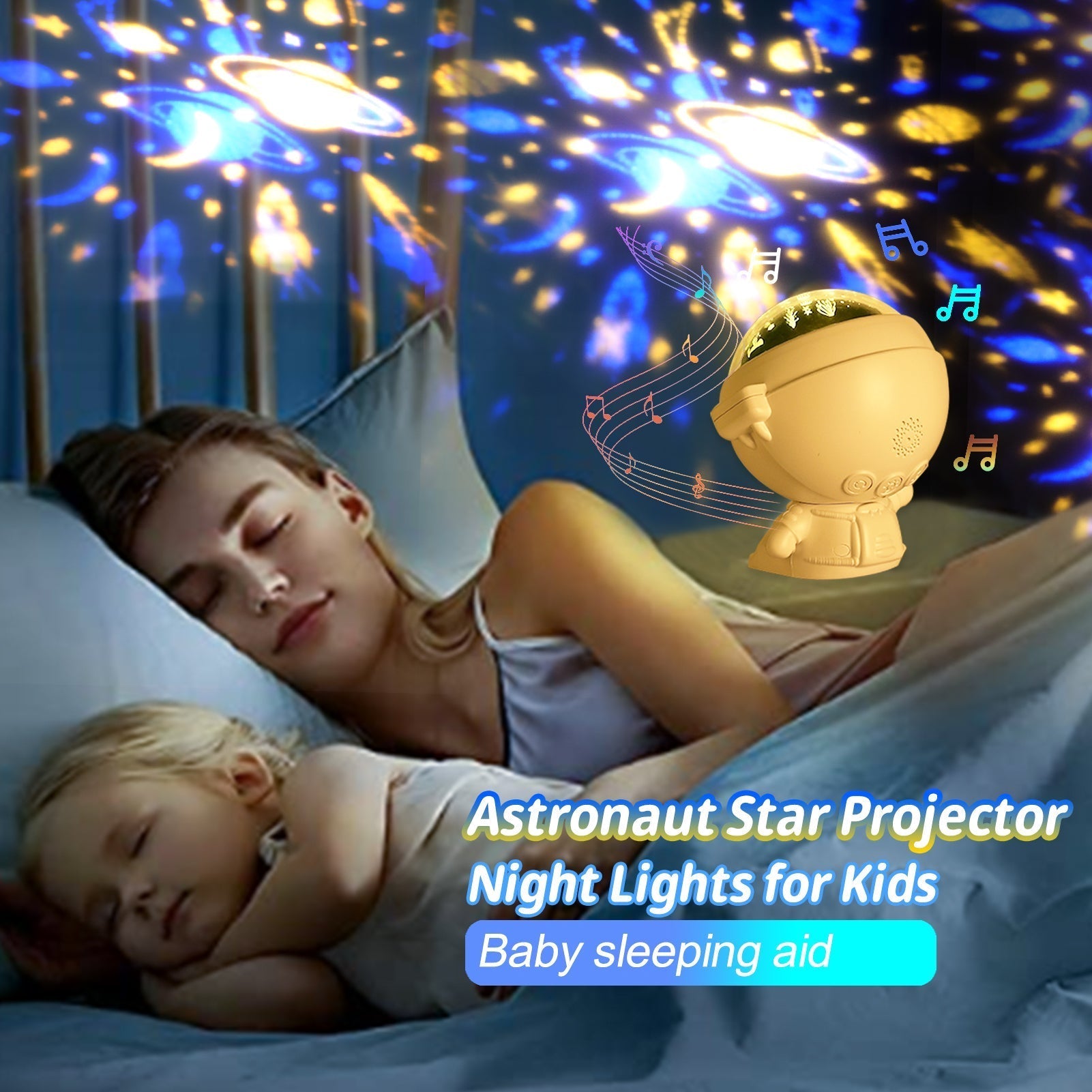 Galaxy Star Projector Starry Sky Night Light Astronaut Lamp Room Decr Gift Child Kids Baby Christmas Spaceman Projection - Premium 0 from Eretailer365.com - Just $19.35! Shop now at Eretailer365.com