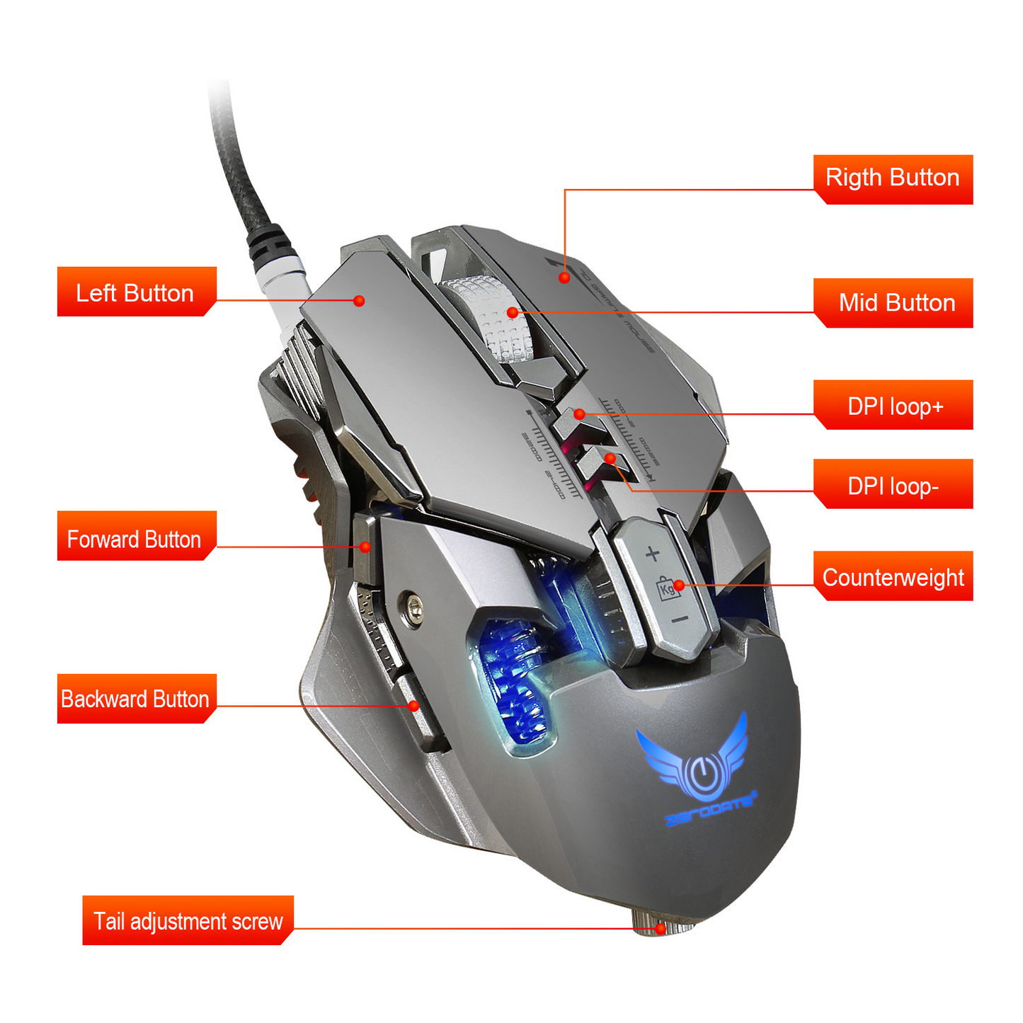 Gaming mechanical wired gaming mouse - Premium Computer & office from Eretailer365.com - Just $60.20! Shop now at Eretailer365.com