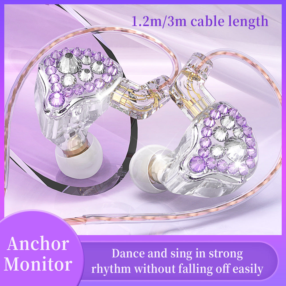 Girls' Diamond Embedded HiFi Ear Loop 3.5mm Earphones - Premium Consumer Electronics from Eretailer365.com - Just $18.25! Shop now at Eretailer365.com