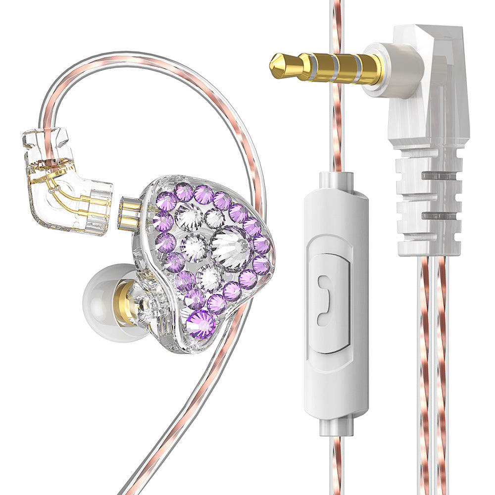 Girls' Diamond Embedded HiFi Ear Loop 3.5mm Earphones - Premium Consumer Electronics from Eretailer365.com - Just $18.25! Shop now at Eretailer365.com