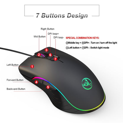 Glowing Gaming Mouse Gaming Wired Mouse - Premium 0 from Eretailer365.com - Just $21.40! Shop now at Eretailer365.com