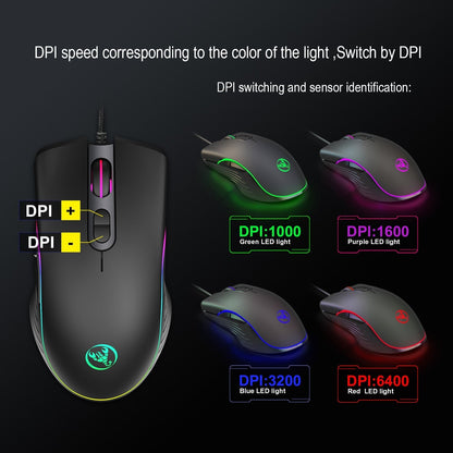 Glowing Gaming Mouse Gaming Wired Mouse - Premium 0 from Eretailer365.com - Just $21.40! Shop now at Eretailer365.com