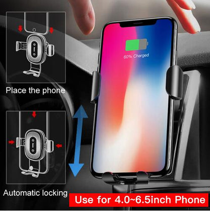 Gravity Bracket Wireless Charging Car Two-in-one Wireless Charging Bracket Charger - Premium 0 from Eretailer365.com - Just $62.27! Shop now at Eretailer365.com