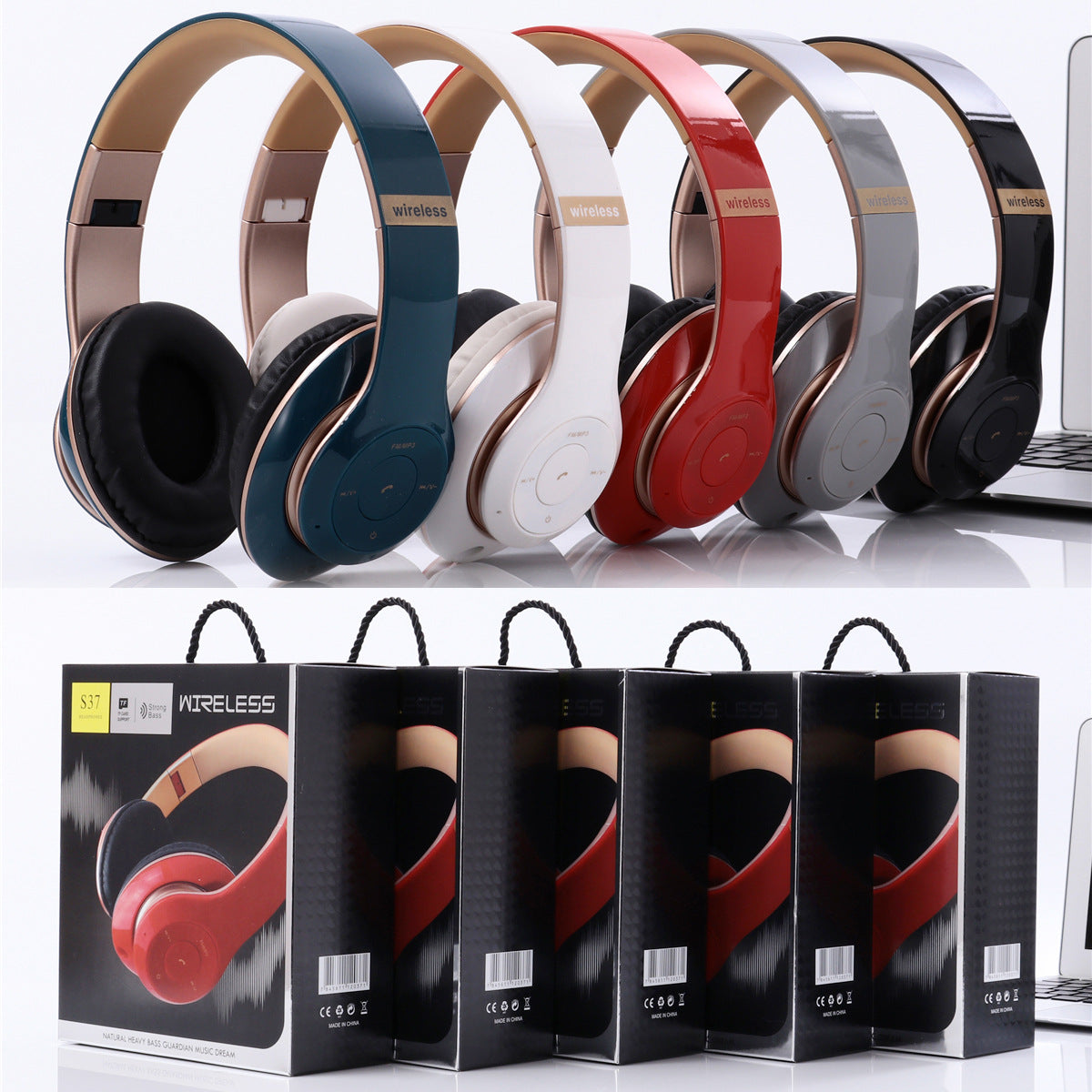 Head-mounted sports wireless folding headphones - Premium 0 from Eretailer365.com - Just $27.03! Shop now at Eretailer365.com