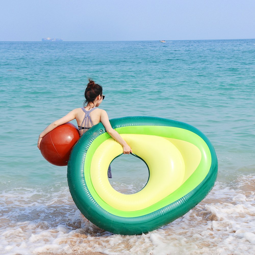 Inflatable Giant Avocado Pool Float Pool Swimming Float Swimming Ring Pool Circle Party  Buoy Toy - Premium Toys & Hobbies from Eretailer365.com - Just $31.12! Shop now at Eretailer365.com