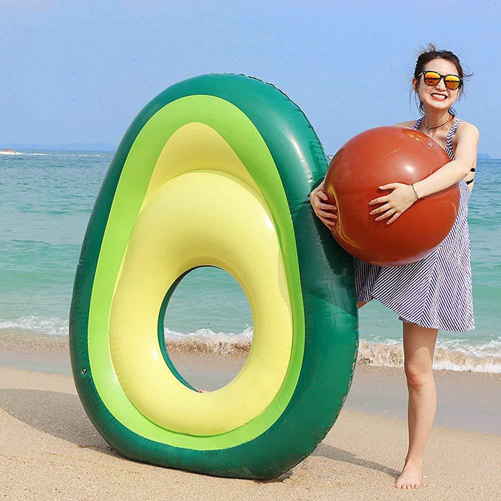 Inflatable Giant Avocado Pool Float Pool Swimming Float Swimming Ring Pool Circle Party  Buoy Toy - Premium Toys & Hobbies from Eretailer365.com - Just $31.12! Shop now at Eretailer365.com