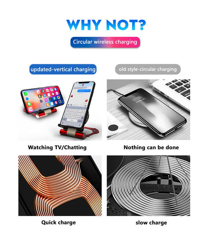 Iron Man Metal QI Wireless Charger Stand Desktop Mobile Phone Charger - Premium Consumer Electronics from Eretailer365.com - Just $15.50! Shop now at Eretailer365.com