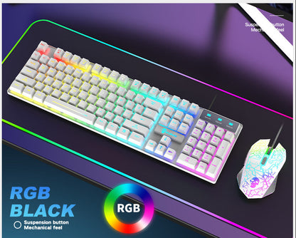 Kuiying T6RGB Luminous Keyboard And Mouse Set - Premium Computer & office from Eretailer365.com - Just $40.00! Shop now at Eretailer365.com