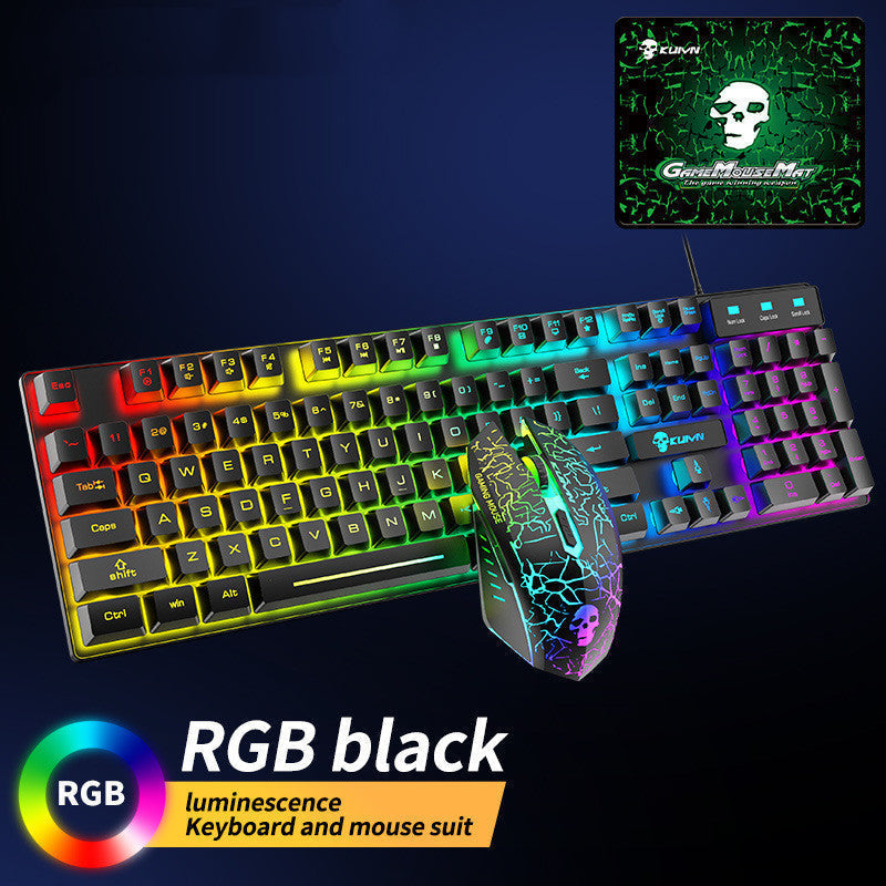 Kuiying T6RGB Luminous Keyboard And Mouse Set - Premium Computer & office from Eretailer365.com - Just $40.00! Shop now at Eretailer365.com