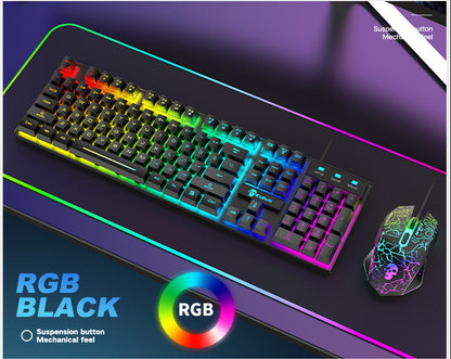 Kuiying T6RGB Luminous Keyboard And Mouse Set - Premium Computer & office from Eretailer365.com - Just $40.00! Shop now at Eretailer365.com