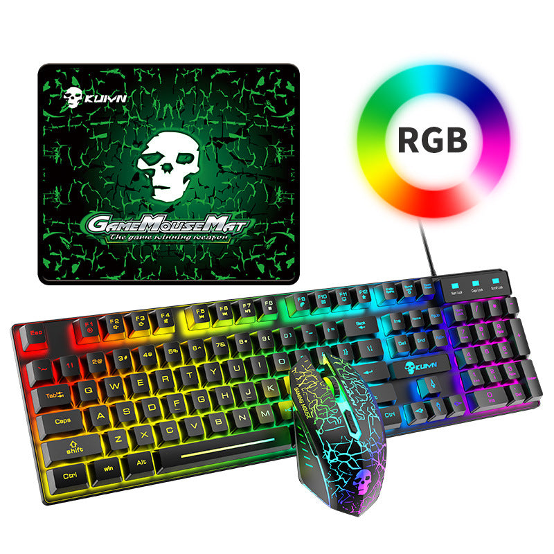 Kuiying T6RGB Luminous Keyboard And Mouse Set - Premium Computer & office from Eretailer365.com - Just $40.00! Shop now at Eretailer365.com