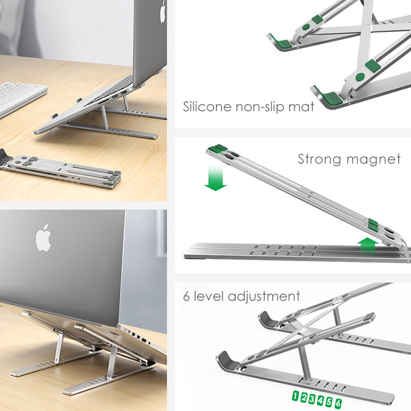 Laptop stand cooling portable adjustable stand - Premium Computer & office from Eretailer365.com - Just $6.11! Shop now at Eretailer365.com