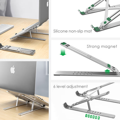 Laptop stand cooling portable adjustable stand - Premium Computer & office from Eretailer365.com - Just $6.11! Shop now at Eretailer365.com