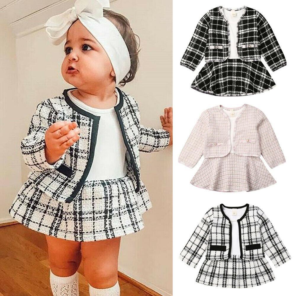 Long-sleeved Dresses Two-piece Children's Baby Small Incense Wind Suit - Premium Toys & Hobbies from Eretailer365.com - Just $19.92! Shop now at Eretailer365.com