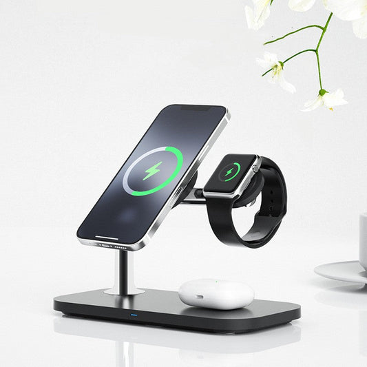 Magnetic 3-in-1 Wireless Charger - Premium Phones & Accessories from Eretailer365.com - Just $64.52! Shop now at Eretailer365.com